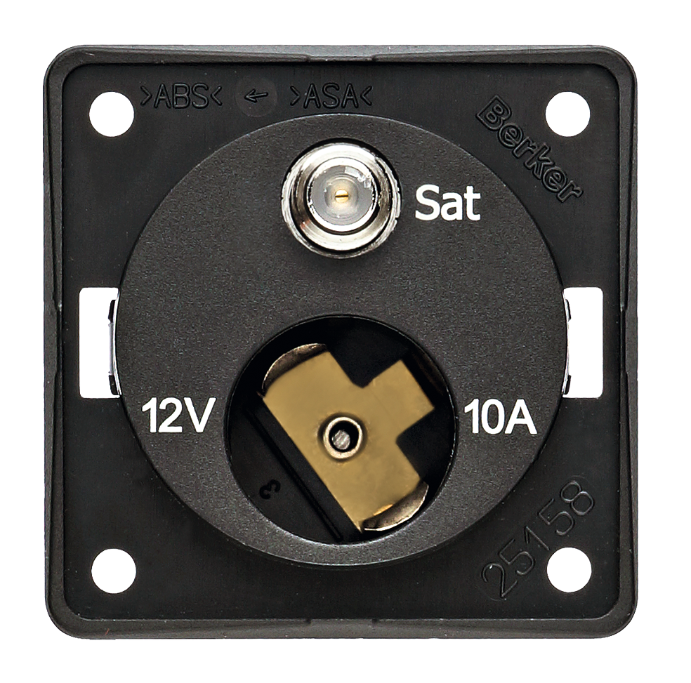 Berker Steckdose 12 V + SAT anthrazit