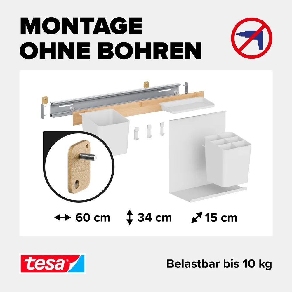 tesa® Küchenorganizer Kombi-Set M