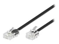 MicroConnect Modular - Netzwerkkabel - RJ-11 (M) 5m schwarz 