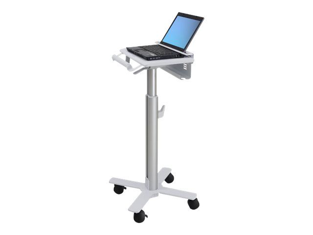 Ergotron Wagen - leichtes Design - für Notebook / Barcode-Scanner - medizinisch - Stahl - weiß, Aluminium - Bildschirmgröße: bis zu 43,2 cm (bis zu 17")