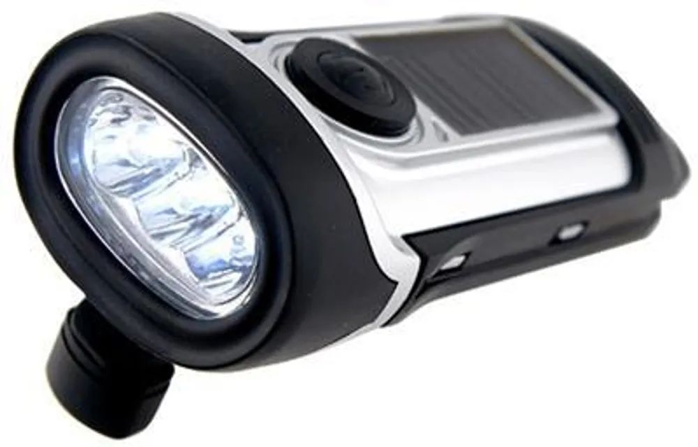 NABO Solar/Kurbel-LED Taschenlampe Akku Wasserdicht bis 5m si