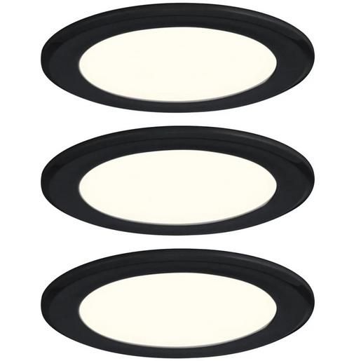 Paulmann MÖBELEINBAUSTR.SET 3X2,5W 830 / PAULMA MÖBEL SCHWARZ 25N528 93117
