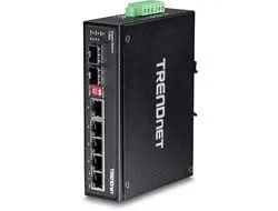TRENDnet TI-G62 - Switch - unmanaged - 5 x 100/1000/10000 + 1 x Shared Gigabit SFP + 1 x SFP