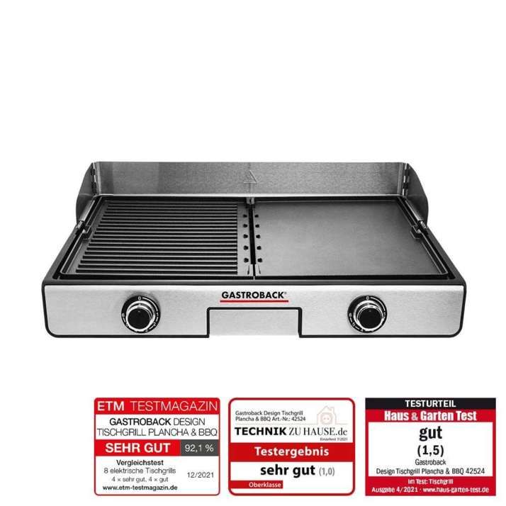 Gastroback Design Tischgrill Plancha & BBQ
