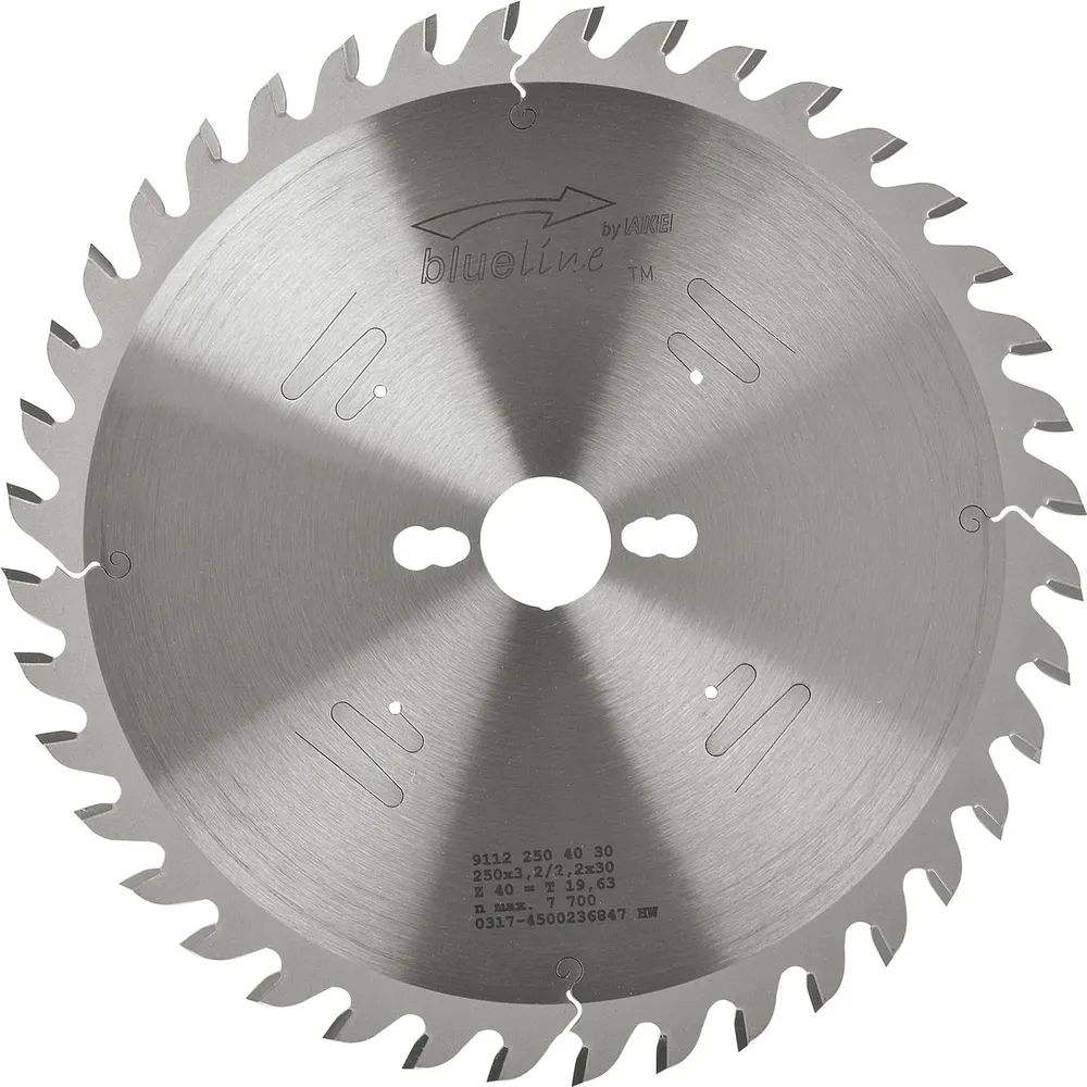 AKE Kreissägeblatt HW ø 250 x 2,8 x 30 mm Z40 Wechselzahn (WZ) positiv