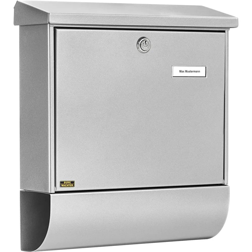 Burg-Wächter BURG Briefkasten VARIO-SET - mit Zeitungsbox, Stahl verzinkt silberfärbig