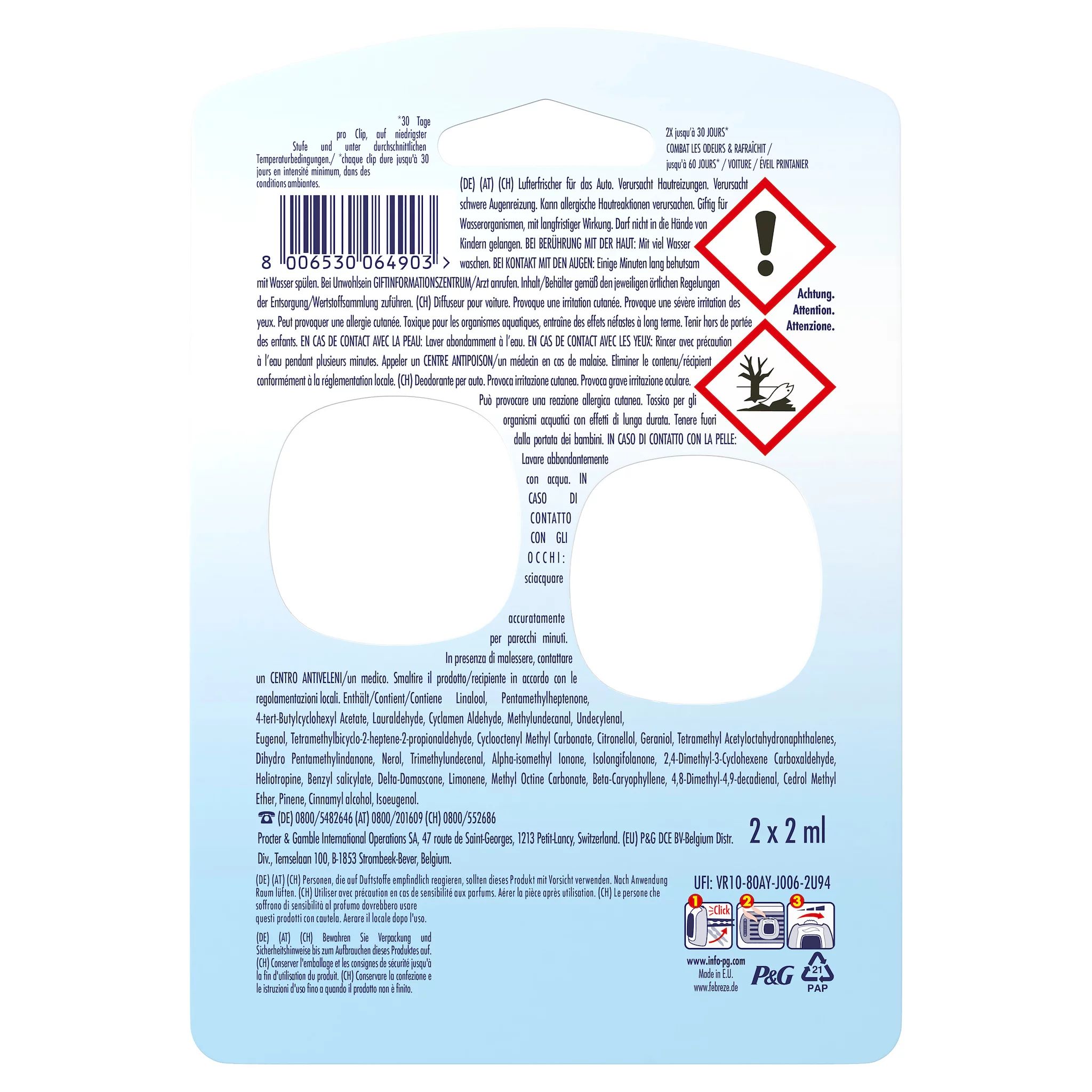 Febreze Car Aprilfrisch Duo, 4ml