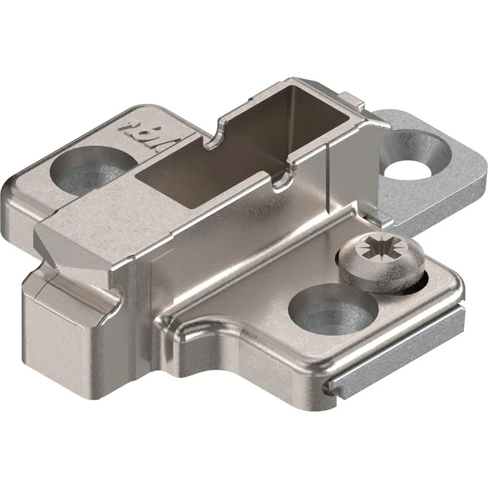 BLUM CLIP Kreuzmontageplatte, Zink, Systemschrauben Distanz 6 mm