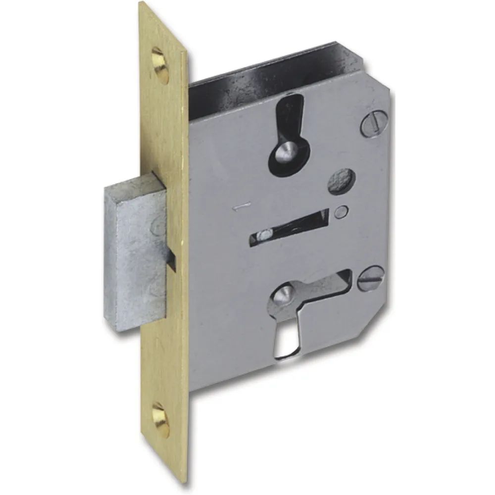 JUNIE 667 Bart-Einsteckschloss, Dornmaß 20 mm, Stahl/Stulp Messing