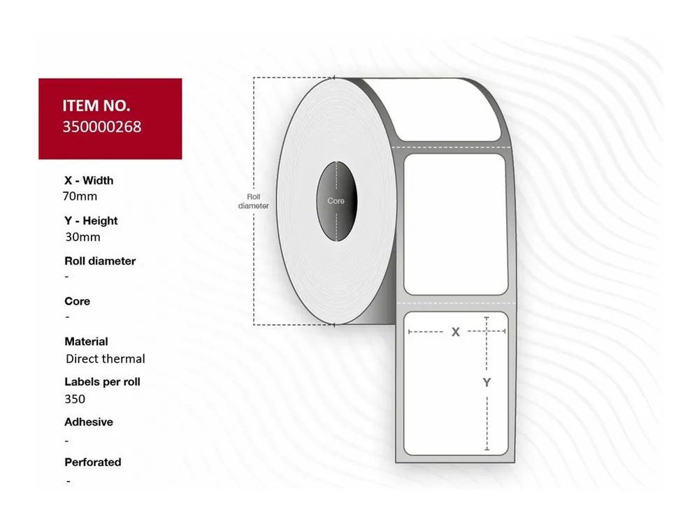 Capture Permanenter Klebstoff - 70 x 30 mm 3240 Etikett(en) (4 Rolle(n)