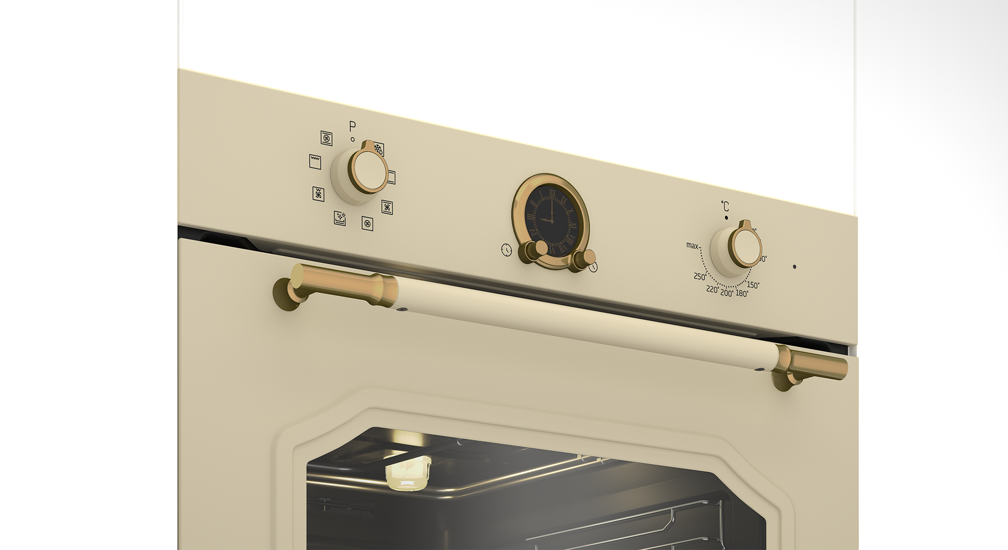 Beko RBIM19200CD Multifunktionsbackrohr, creme/gold