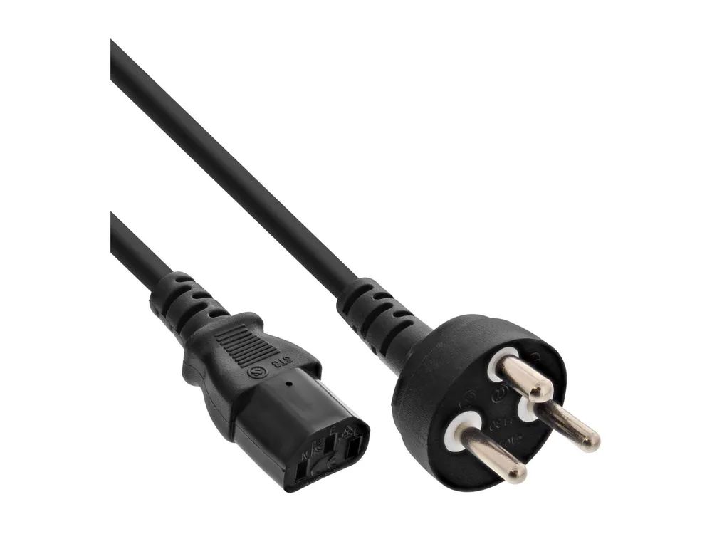 InLine Netzkabel - Netzstecker Dänemark auf Kaltgerätestecker C13 - 5m