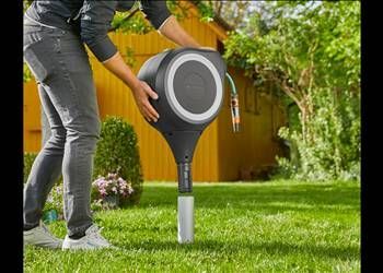 Gardena Garten-Schlauchbox RollUp S, 15 m, weiß