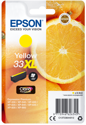 Epson 33 Tinte Orange Single, XL, gelb