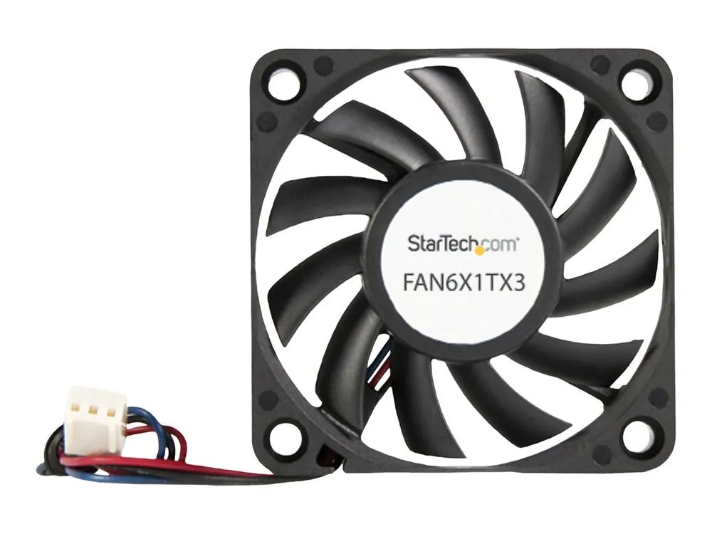 StarTech.com 60mm Gehäuselüfter - Lüfter 6cm für PC Gehäuse mit 3-pin Molex Stecker (60mmx60mmx10mm)