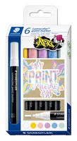 STAEDTLER Acrylmarker Lumocolor 6er-Set pastellfarbig - Bürokleinmaterial