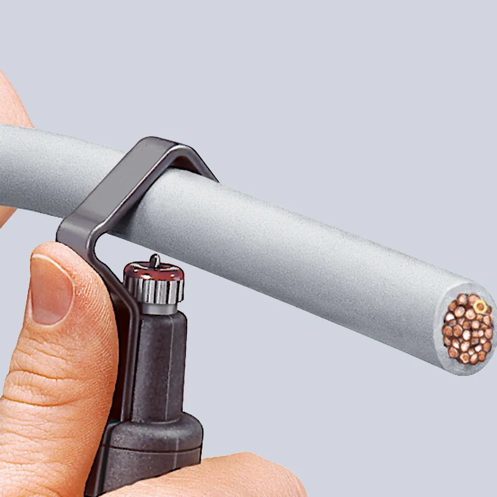 KNIPEX Abmantelungswerkzeug für Wendelschnitt schlagfestes Kunststoffgehäuse 150 mm