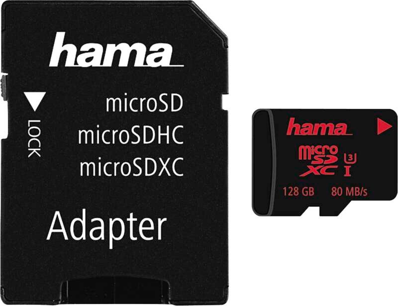 Hama 181000 mSDXC 128GB U3 UI V30 80MB/s +A/M