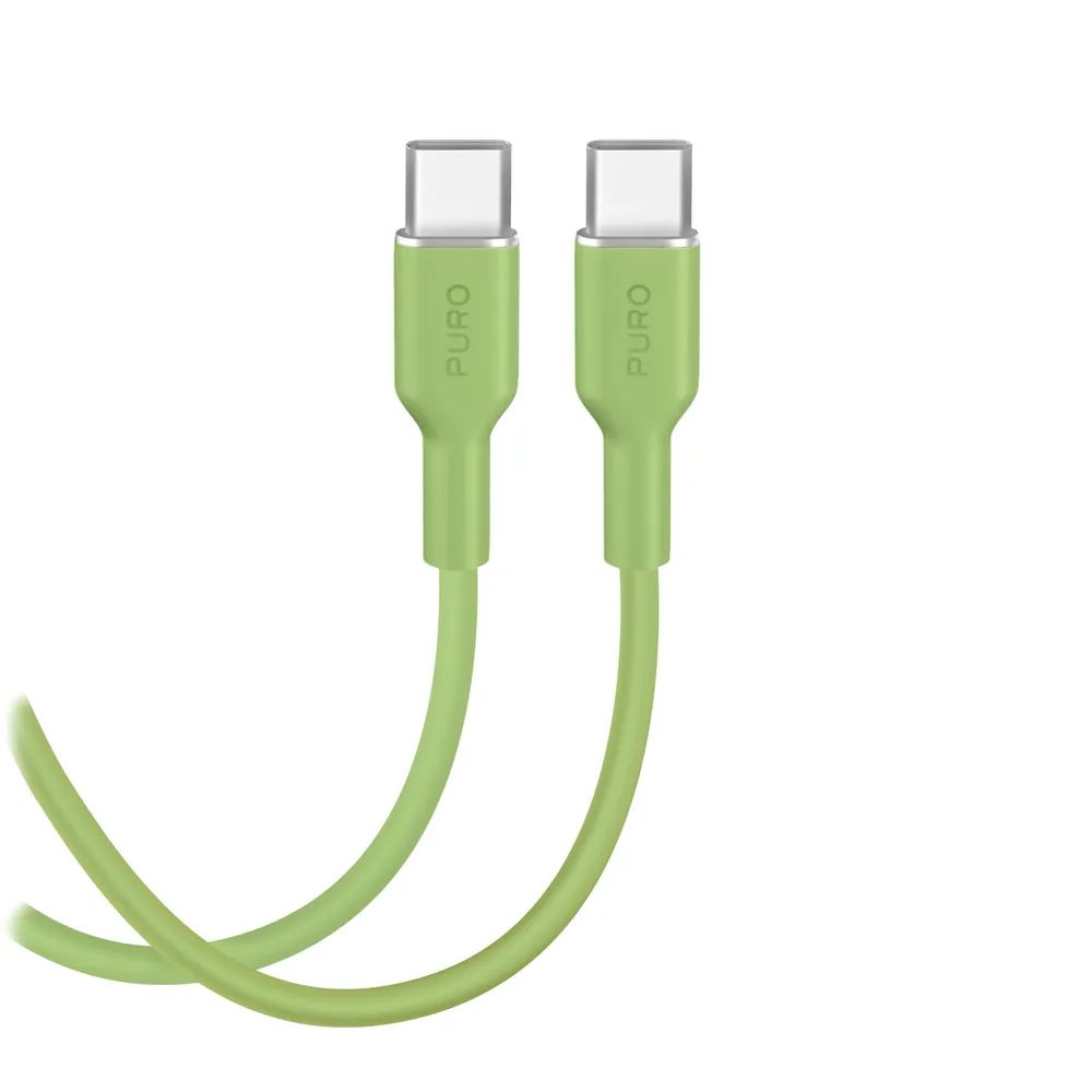 PURO Daten- u. Ladekabel, USB-C  USB-C, 60W, 1,5m grün
