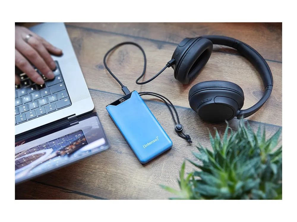 Intenso F20000 - Powerbank - 20000 mAh - 20 Watt - 3 A - QC 3.0, Power Delivery 3.0 + PPS - 2 Ausgabeanschlussstellen (24 pin USB-C, USB Typ A)