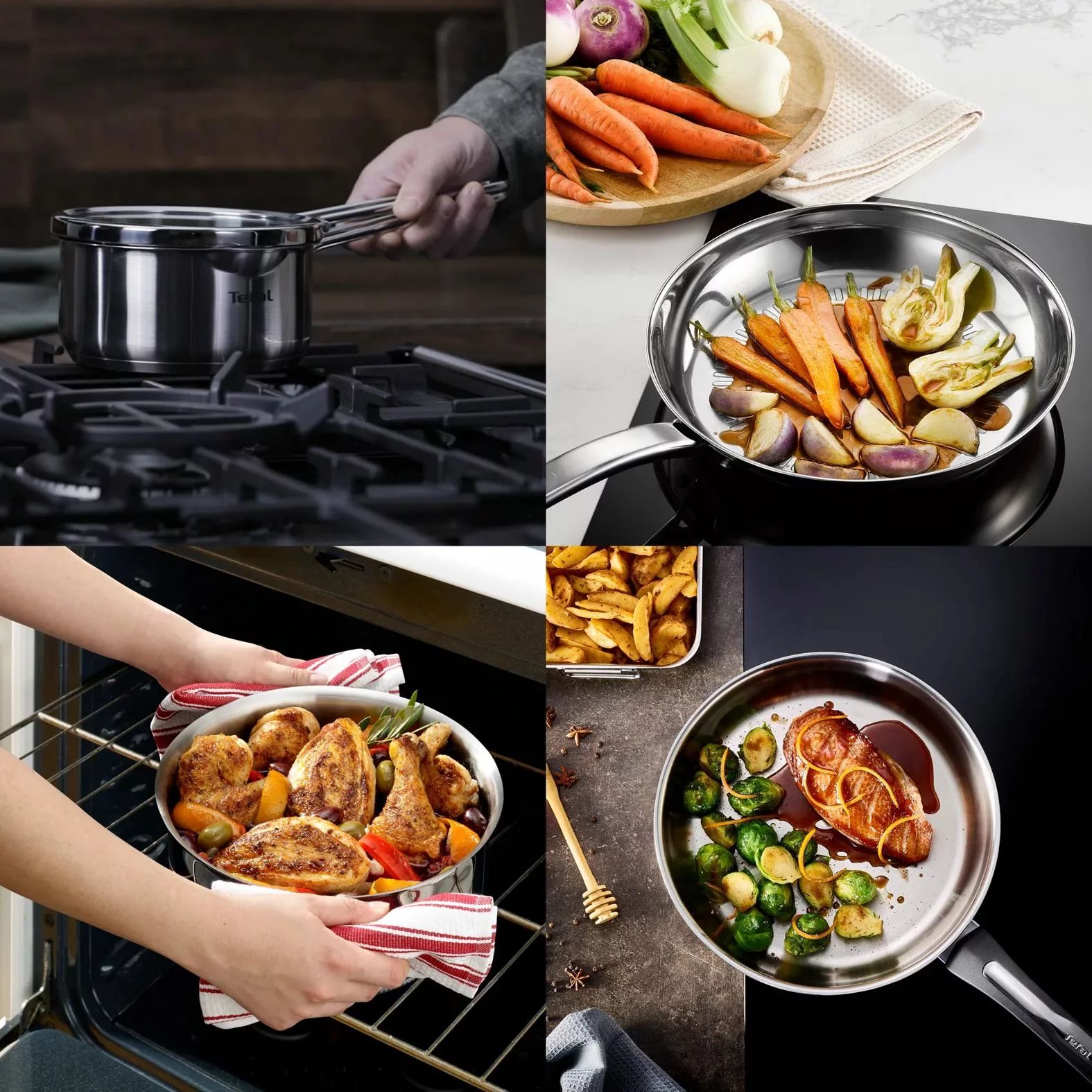 Tefal Duetto+ 7-teiliges Topfset G719S7