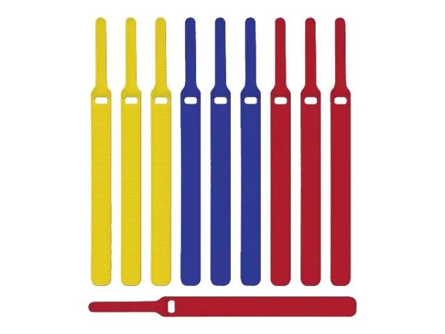 Label-the-cable LTC BASIC STRAPS - Kabelbinder - 17 cm - Blau, Gelb, Rot (Packung mit 10)