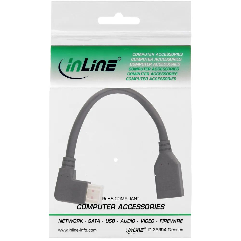 InLine DisplayPort 1.4 Adapterkabel ST/BU - 8K4K - links gewinkelt
