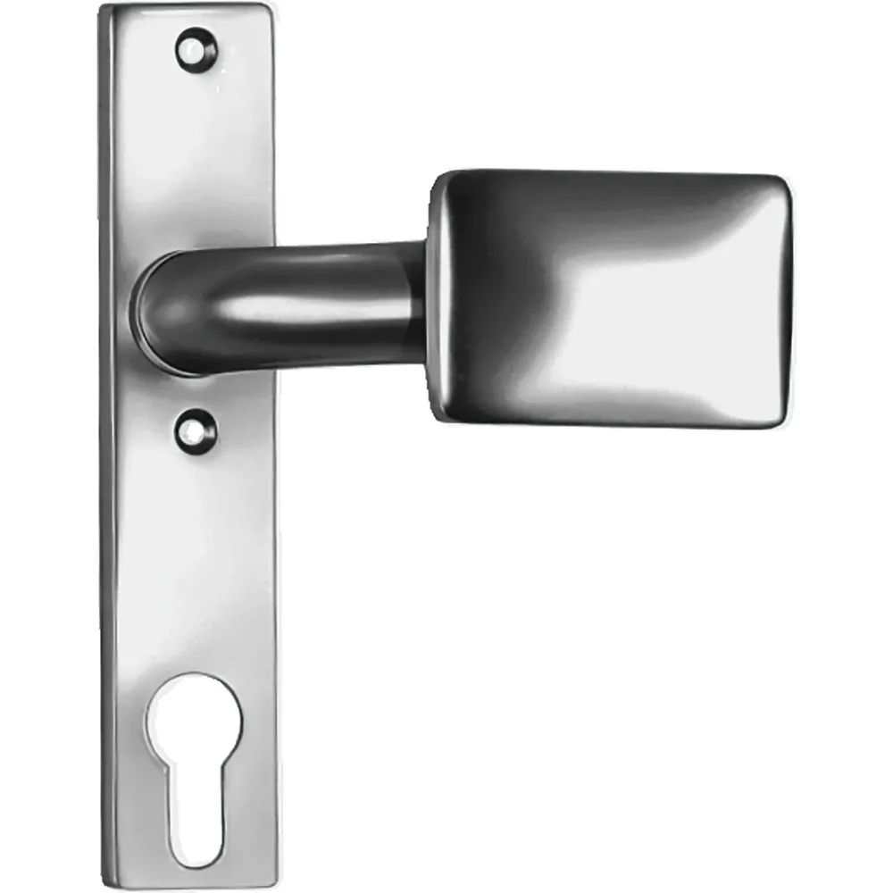 AMF Knopfkurzschild 486Z gekröpft, drehbar,156x32x7mm,Knopf 65x44mm,silber elox.