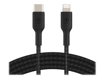 Belkin BoostCharge - Lightning-Kabel - 24 pin USB-C männlich zu Lightning männlich - 2 m - Schwarz - USB-Stromversorgung (18 W)