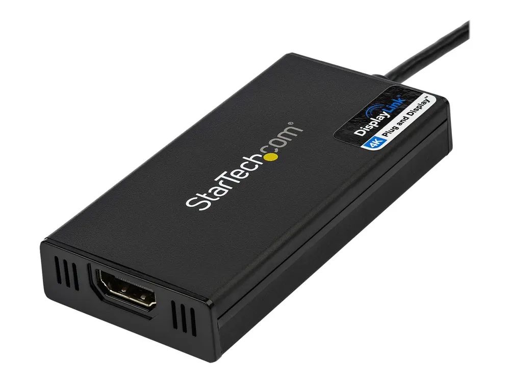 StarTech.com USB 3.0 to HDMI Adapter, 4K 30Hz Ultra HD, DisplayLink Certified, USB Type-A to HDMI Display Adapter Converter for Monitor, External Video & Graphics Card, Mac & Windows - USB to HDMI Adapter (USB32HD4K)