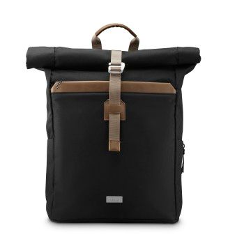 Hama Laptop-Rucksack "Silvan", Rolltop, nachhaltig, bis 41 cm (16.2"), Schwarz