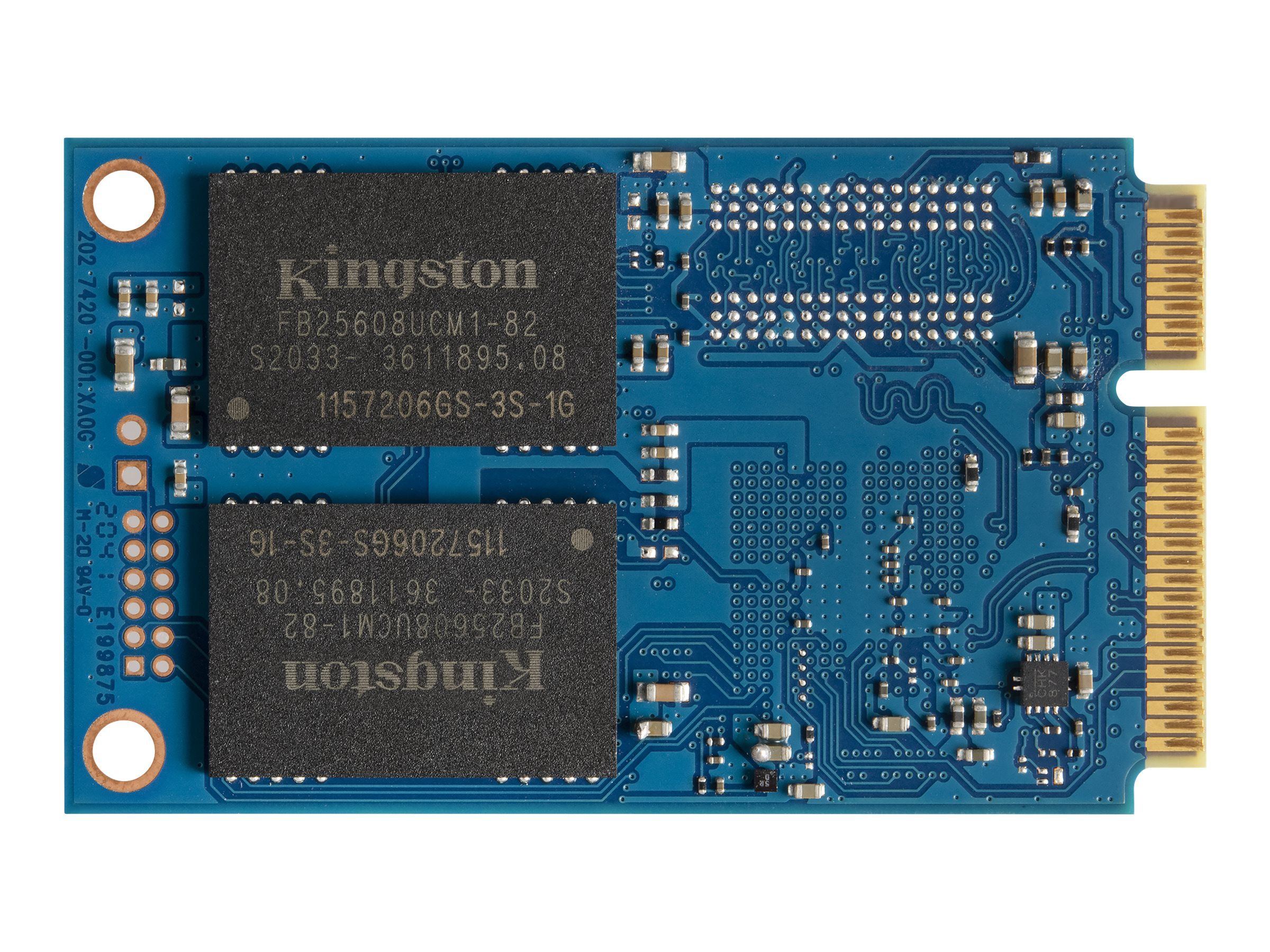 Kingston KC600 - SSD - verschlüsselt - 512 GB - intern - mSATA - SATA 6Gb/s - 256-Bit-AES - TCG Opal Encryption, Self-Encrypting Drive (SED)