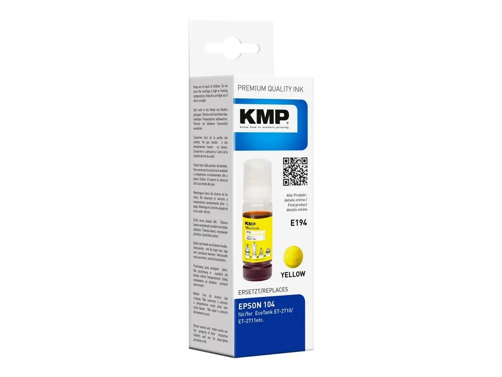 KMP E194 - 70 ml - Gelb - kompatibel - Tintenpatrone (Alternative zu: Epson C13T00P440)