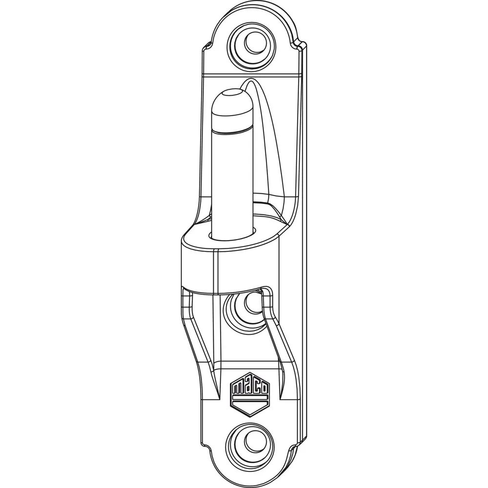 MACO RUSTICO Ladenplattenkloben MMV, Klobenabstand 22,5 mm, schwarz (202225)