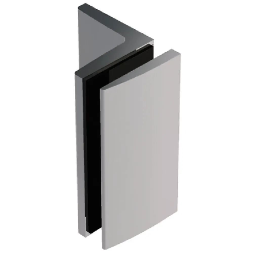 KL-megla Winkelverbinder Bella, 90° Glas-Wand m. Langloch, Messing verchr. pol.(81080.31)
