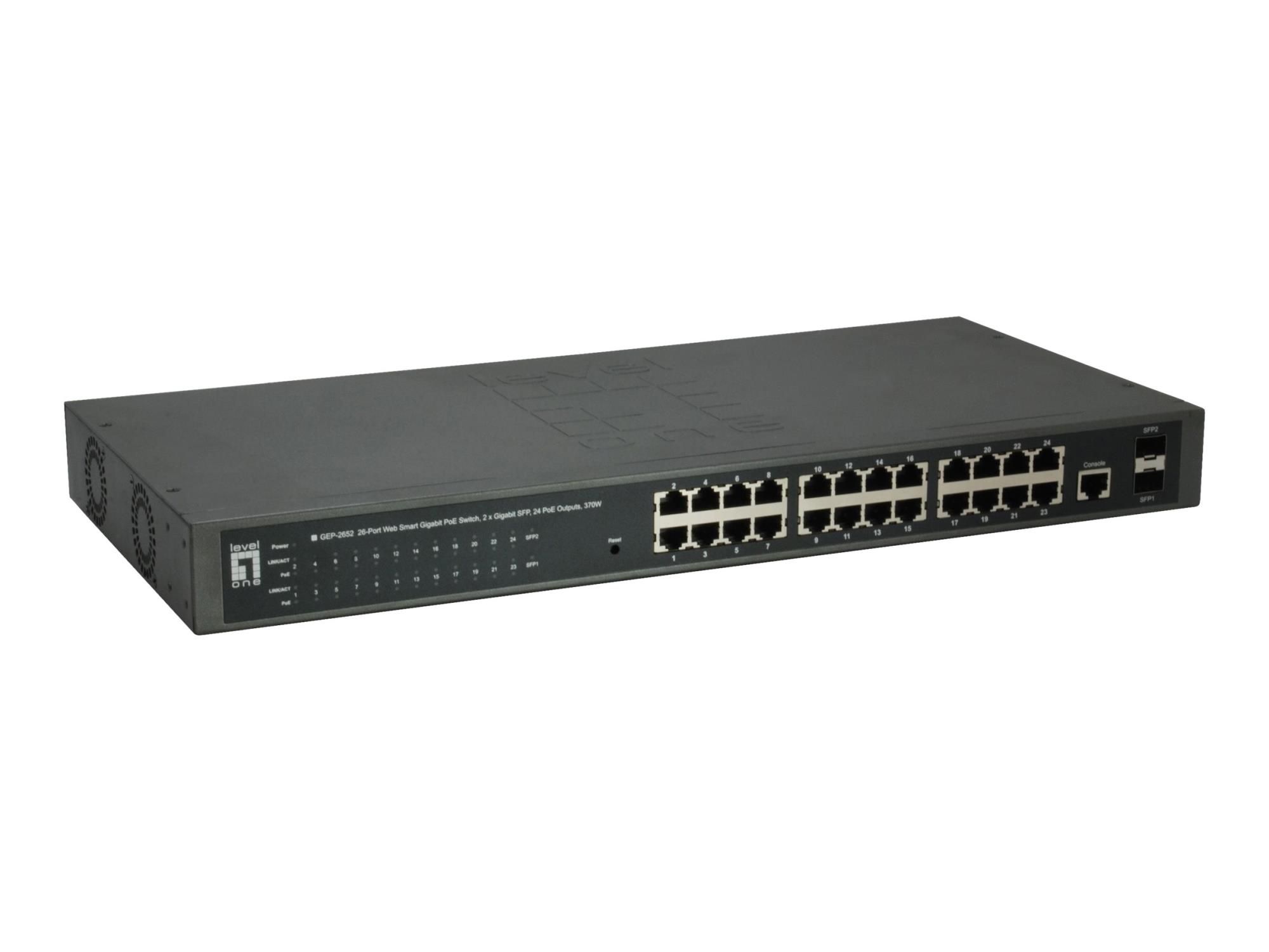 LevelOne GEP-2652 - Switch - Smart - 24 x 10/100/1000 (PoE+)