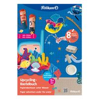 Pelikan Upcycling Bastelbuch mit Sticker Meereswelt A4 - A4