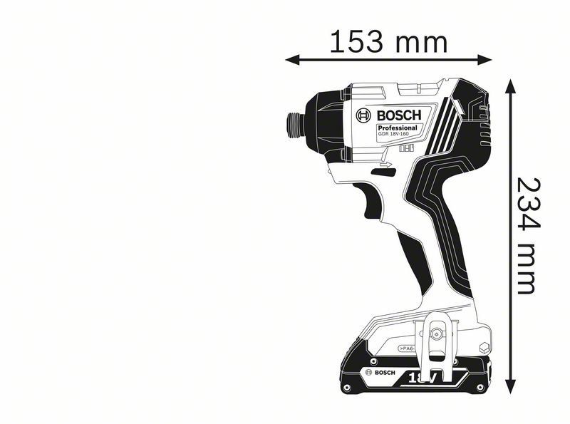 Bosch Professional GDR 18V-160 L-Boxx + Akku