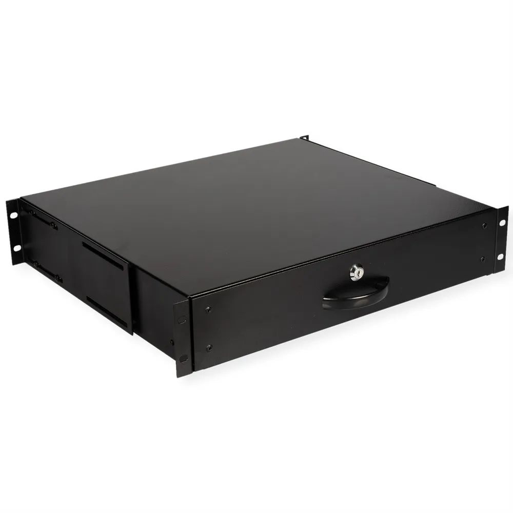 ROLINE Tastatur-Tablett - abschließbar, Tiefe 400 mm - RAL 9005, Jet Black - 2U - 48.3 cm (19")