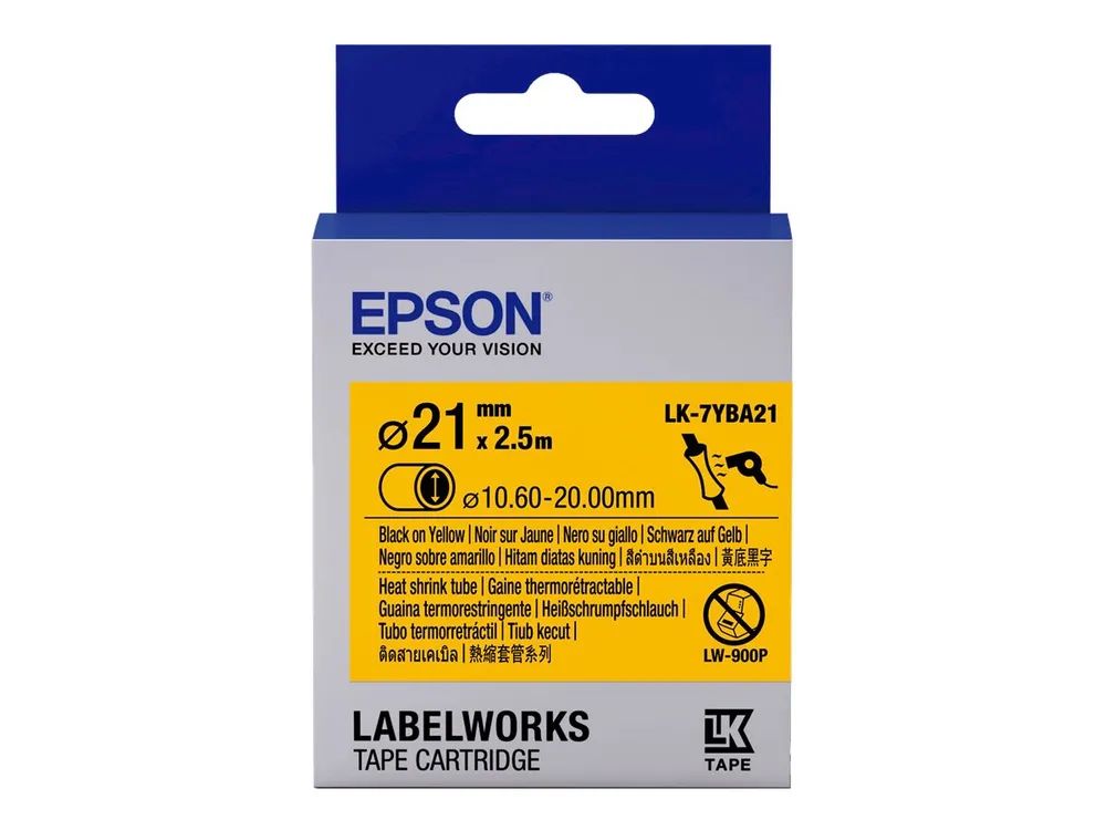 Epson LabelWorks LK-7YBA21 - Schwarz auf Gelb - Rolle (3,6 cm x 3 m)