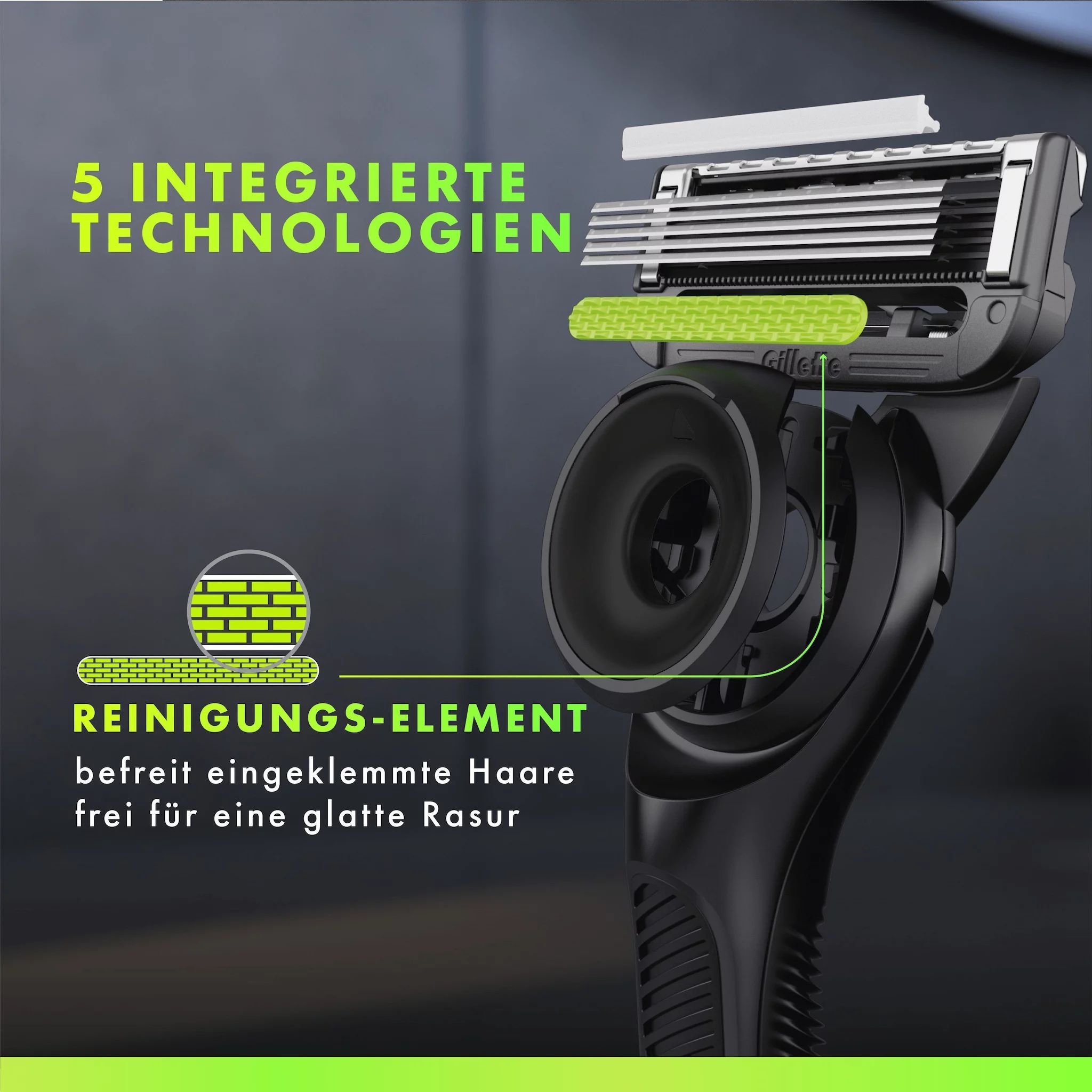 Gillette Labs Rasierapparat mit 2 Klingen Handstück + Slim Travel Case "UEFA Champions League"