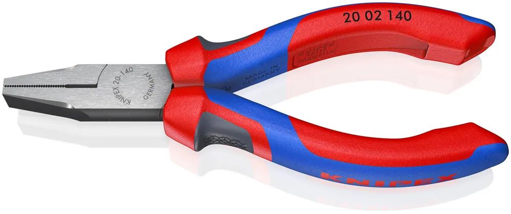 KNIPEX Flachzange mit Comfort-Griffen schwarz atramentiert 140 mm