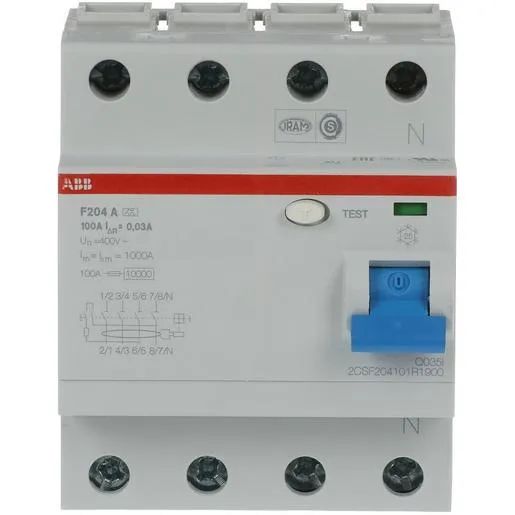ABB Sace FI-SCHALTER F204A-100/0,03 / ABBSAC F204A-100/0,03 2CSF204101R1900