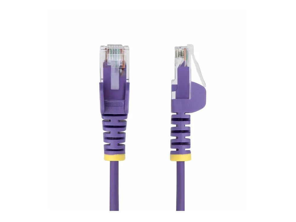 StarTech.com 2m Purple Slim CAT6 Ethernet Cable, Snagless, 28AWG, LSZH - Patch-Kabel - RJ-45 (M)
