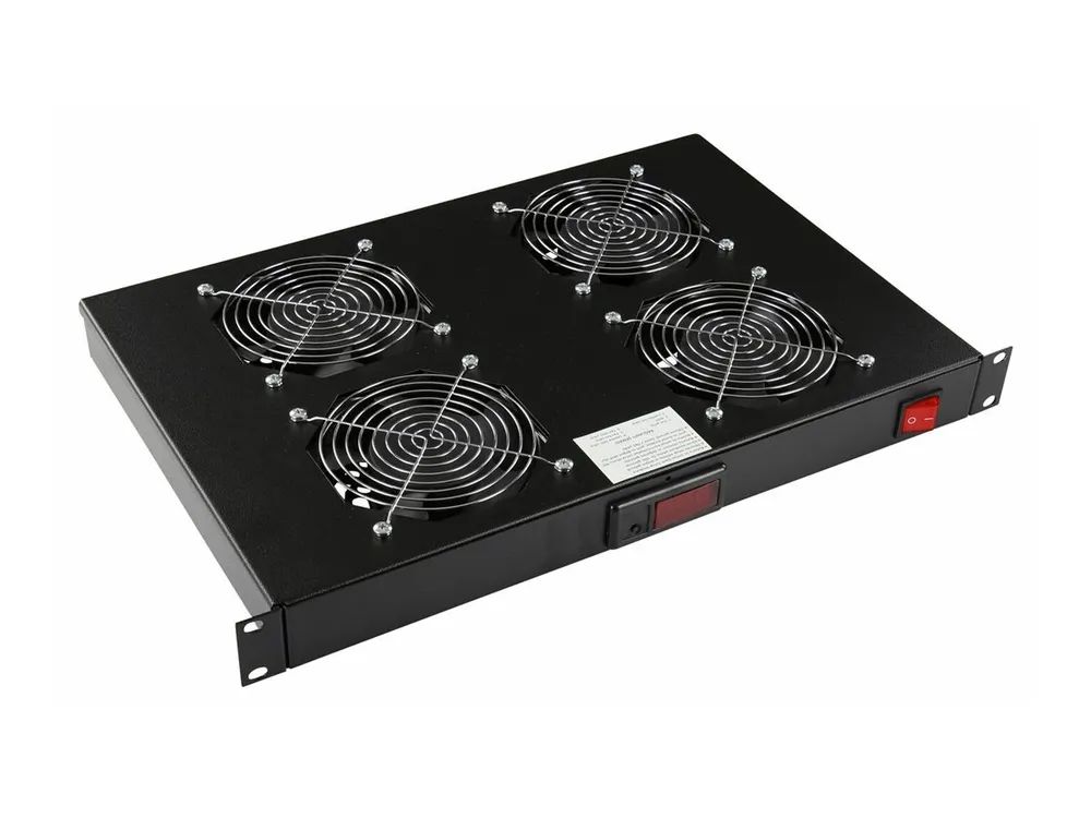Lanview by Logon - Belüftungsmodul - 4 fans, digital thermostat - Rack montierbar - Schwarz - 1U - 48.3 cm (19")