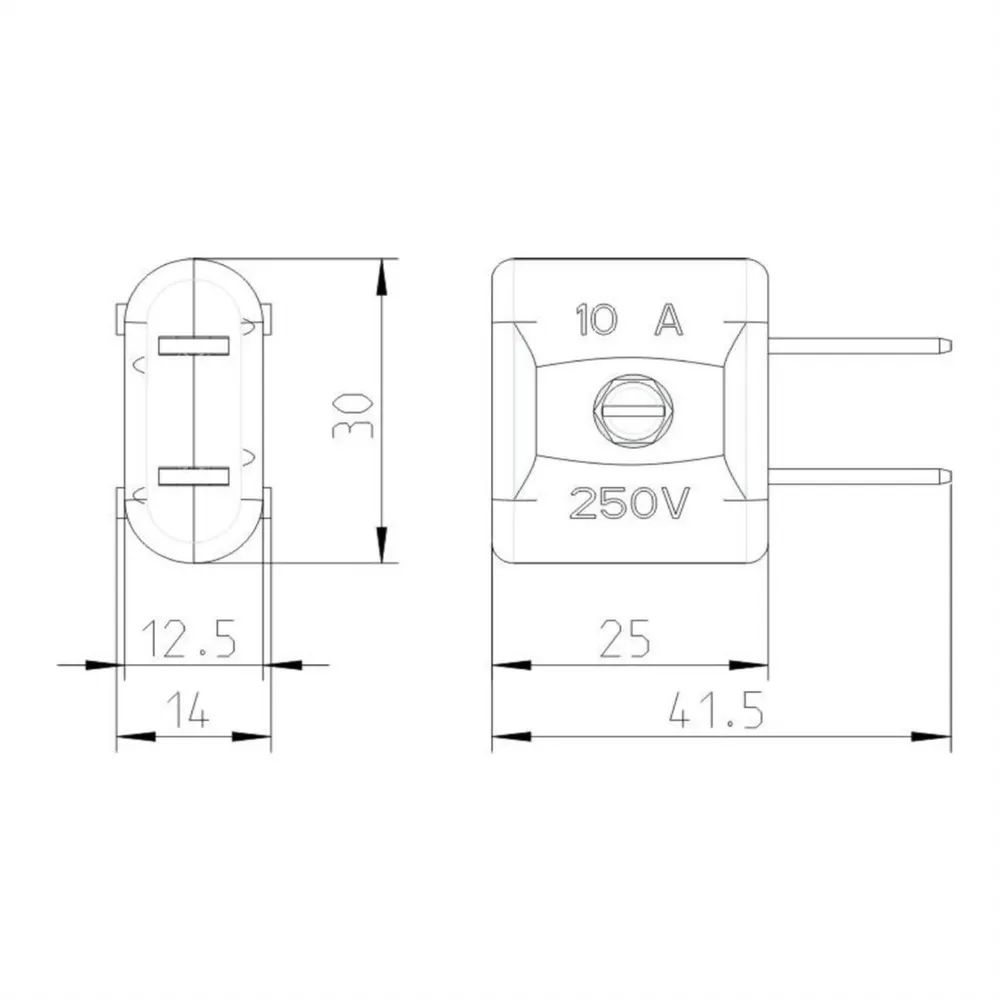 BACHMANN USA Stecker 2-polig, nicht polarisiert Duroplast