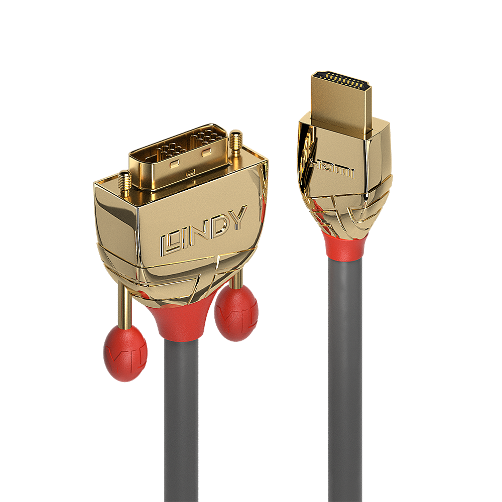 Lindy Gold Line - Videokabel - HDMI (M) bis DVI-D (M)