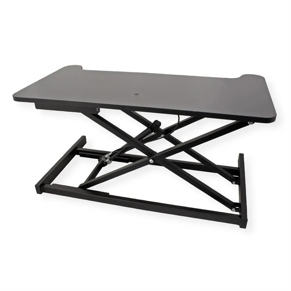 VALUE Höhenverstellbarer Schreibtischaufsatz, 800 x 400 mm, schwarz