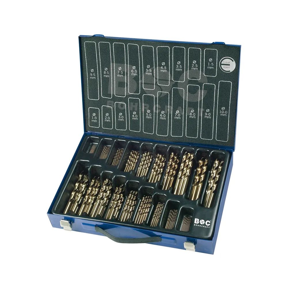 BOHRCRAFT Bohrer-Magazinbox DIN338RN HSS Co5 ø 1-10 mm 70-teilig