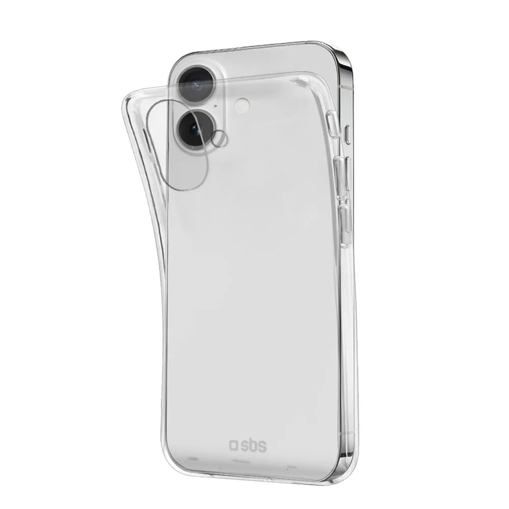 SBS RE-SKINNY recyceltes Case für iPhone 16, transparent